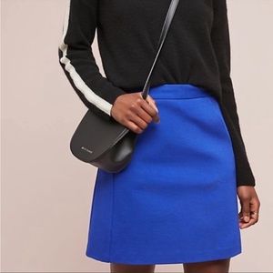 Anthropologie cobalt mini skirt